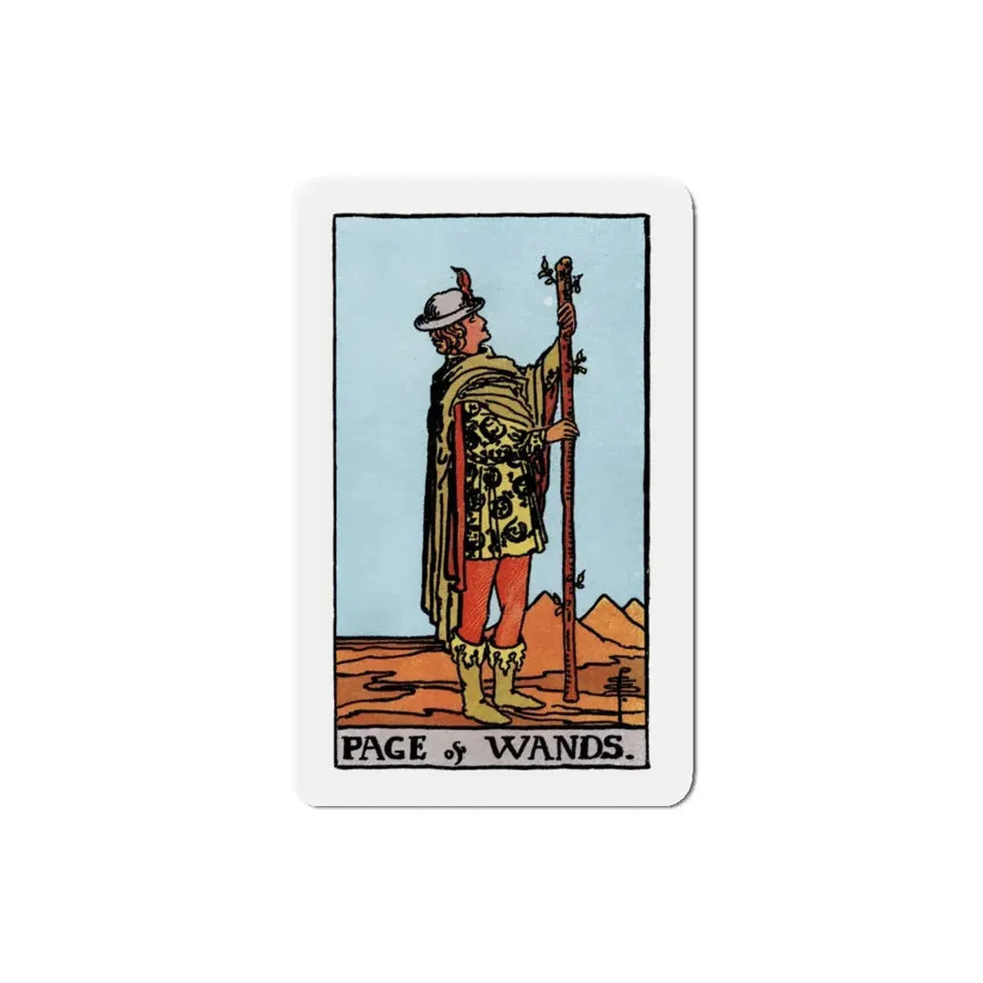 The Page of Wands (Tarot Card) Refrigerator Magnet 4 Inch - The Sticker Space