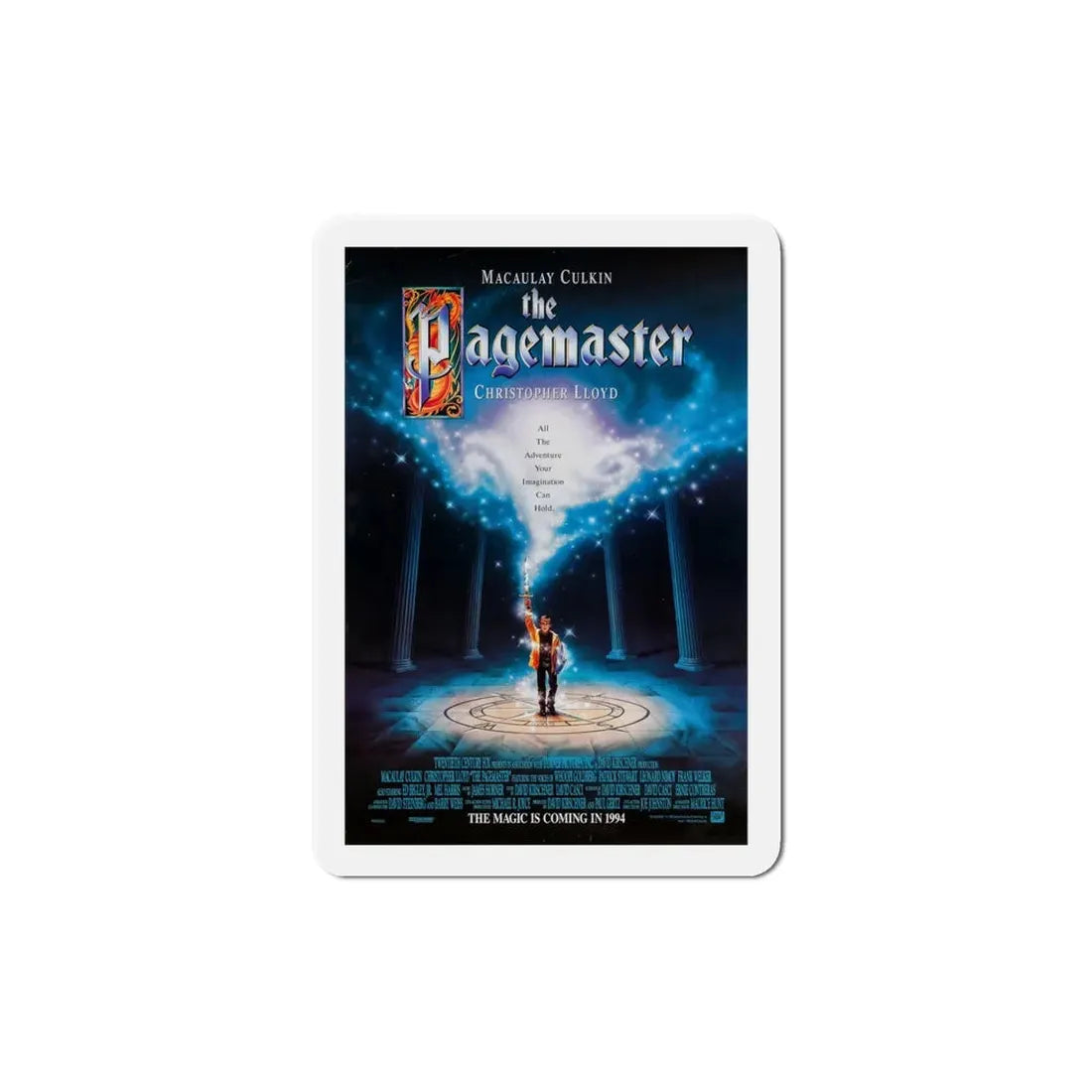 The Pagemaster 1994 Movie Poster Refrigerator Magnet 5 Inch - The Sticker Space