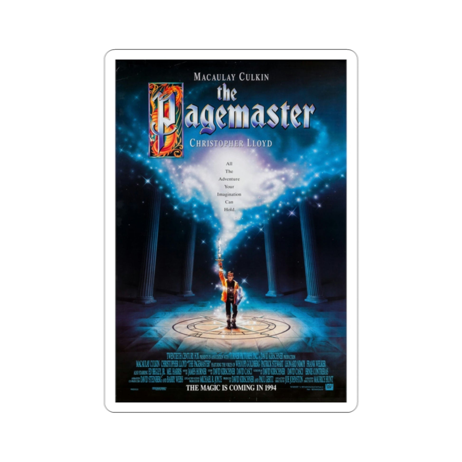 The Pagemaster 1994 Movie Poster STICKER Vinyl Die-Cut Decal-2 Inch-The Sticker Space