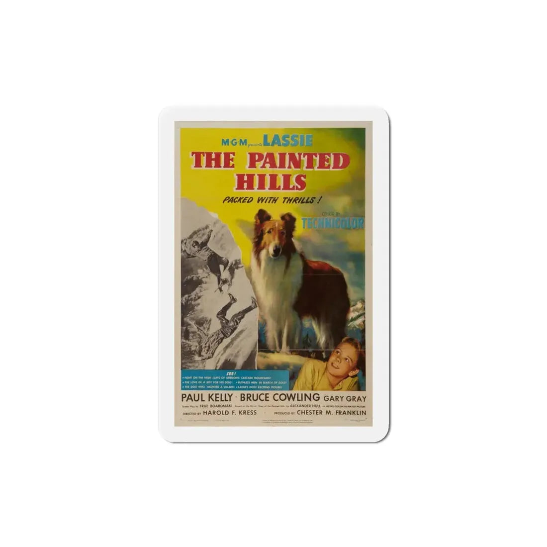The Painted Hills 1951 Movie Poster Refrigerator Magnet 4 Inch - The Sticker Space