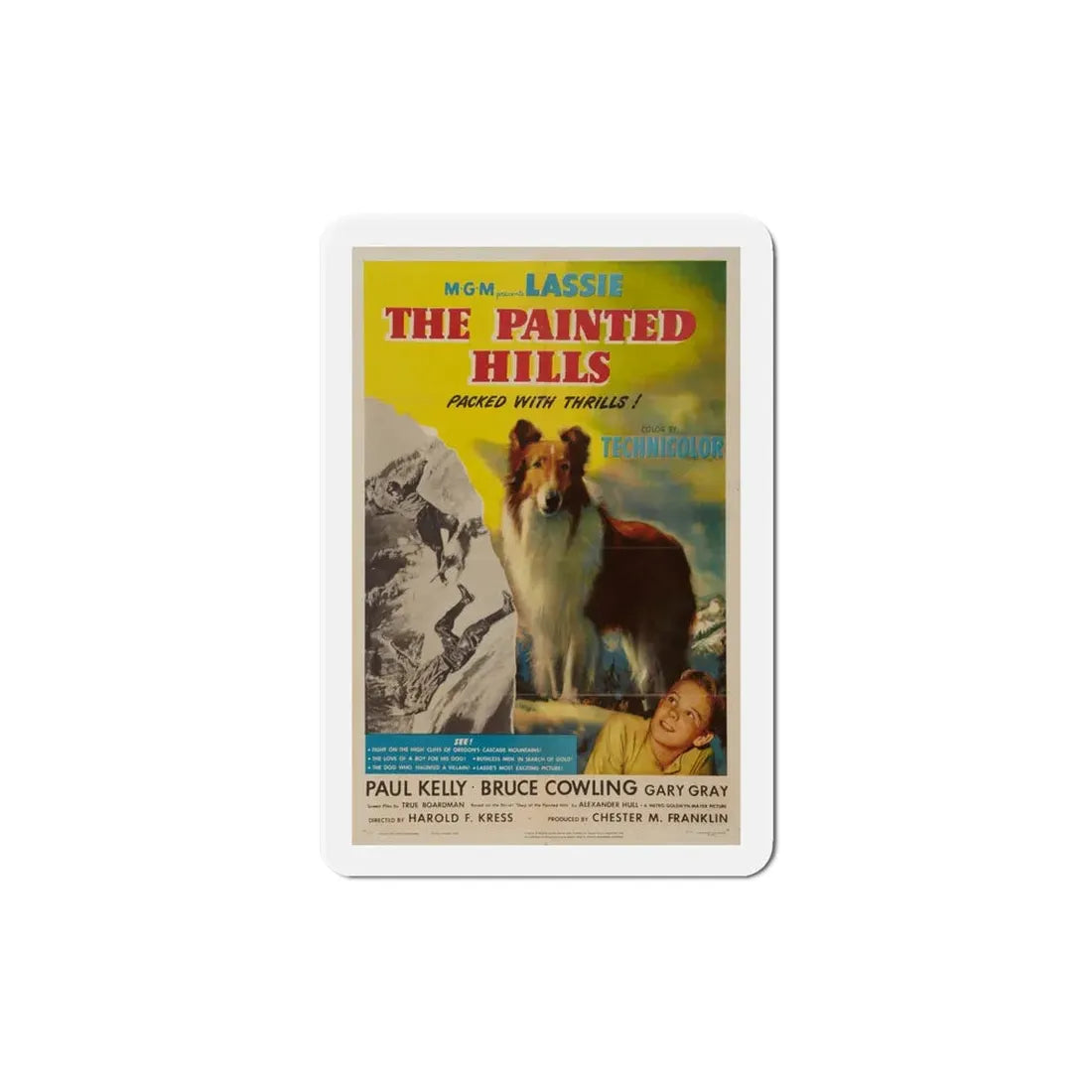 The Painted Hills 1951 Movie Poster Refrigerator Magnet 5 Inch - The Sticker Space
