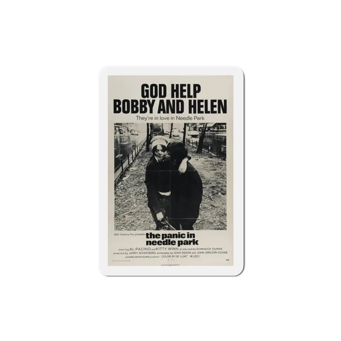 The Panic in Needle Park 1971 Movie Poster Refrigerator Magnet 3 Inch - The Sticker Space