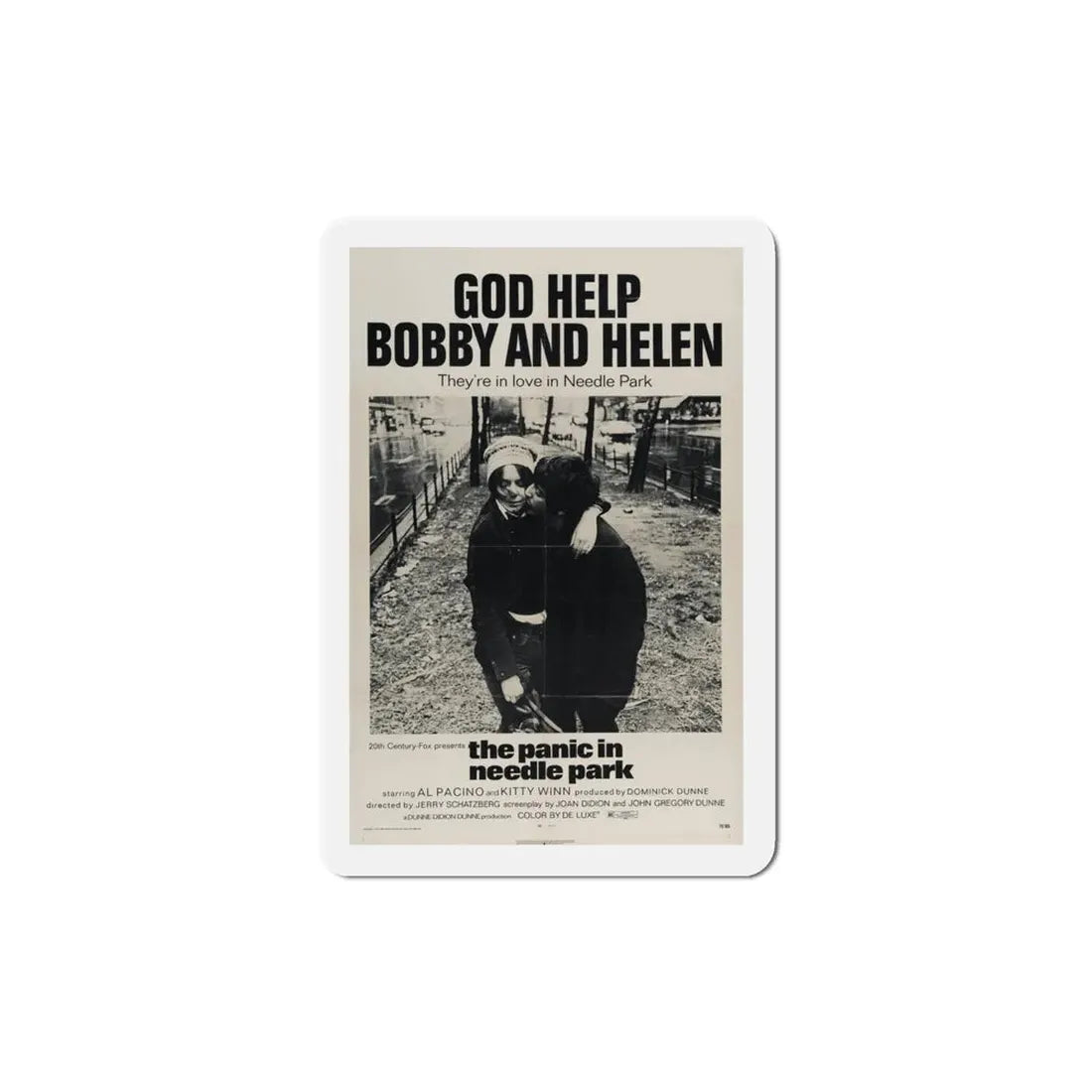 The Panic in Needle Park 1971 Movie Poster Refrigerator Magnet 4 Inch - The Sticker Space