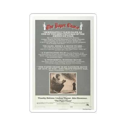 The Paper Chase 1973 Movie Poster - STICKER Vinyl Kiss-Cut Decal 2 Inch White - The Sticker Space
