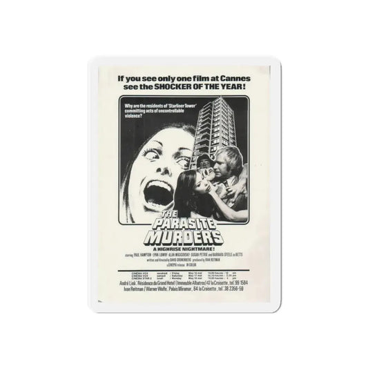 THE PARASITE MURDERS (SHIVERS) 1975 Movie Poster - Refrigerator Magnet 6 Inch Die-Cut - The Sticker Space