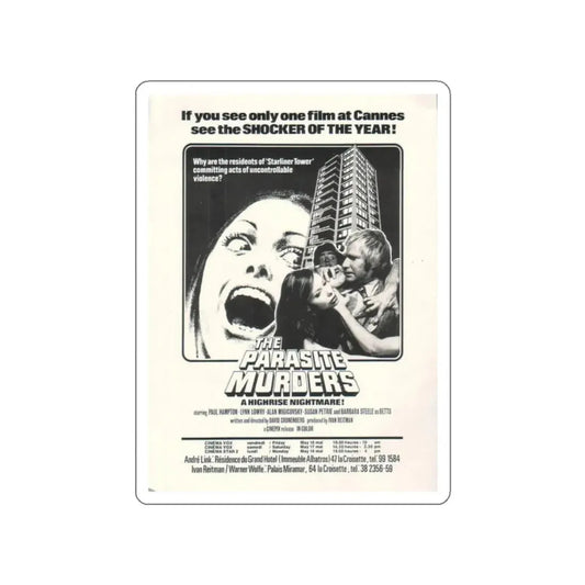 THE PARASITE MURDERS (SHIVERS) 1975 Movie Poster STICKER Vinyl Die-Cut Decal 2 Inch - The Sticker Space