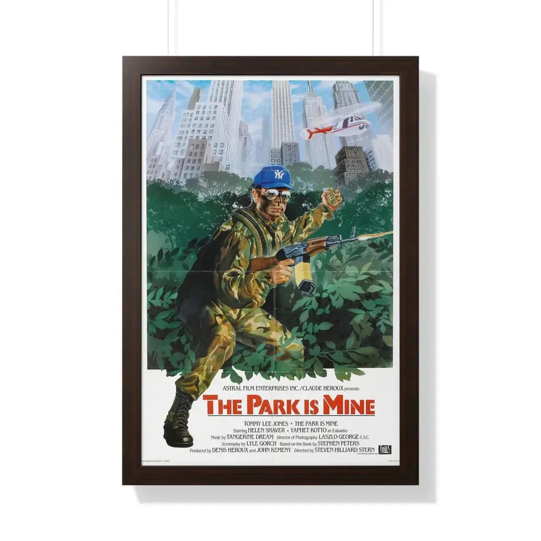 THE PARK IS MINE 1985 - Framed Movie Poster 20" x 30" Walnut - The Sticker Space