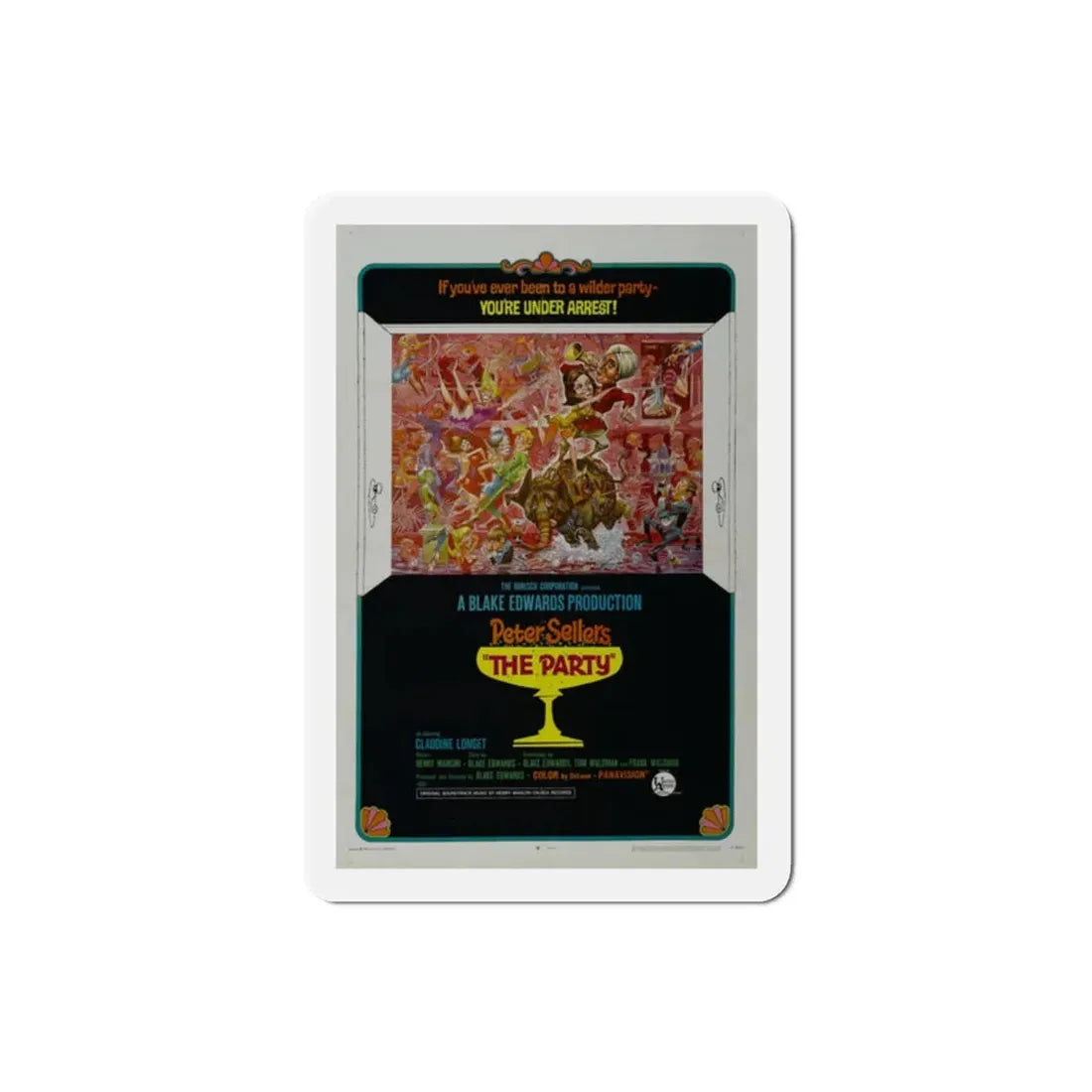 The Party 1968 Movie Poster Refrigerator Magnet 2 Inch - The Sticker Space