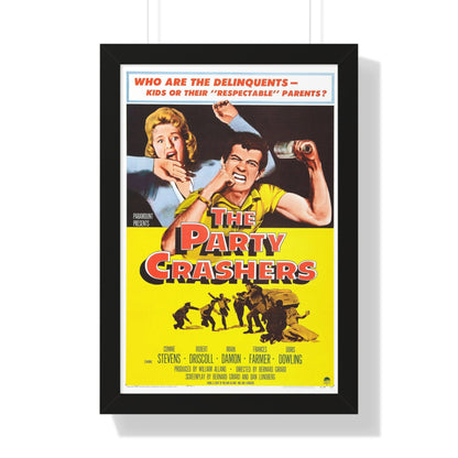 THE PARTY CRASHERS 1958 - Framed Movie Poster-16″ x 24″-The Sticker Space