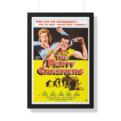 THE PARTY CRASHERS 1958 - Framed Movie Poster-20" x 30"-The Sticker Space