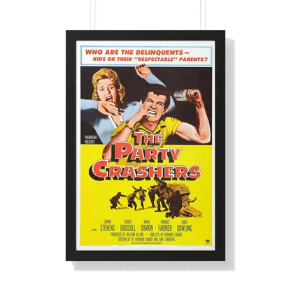 THE PARTY CRASHERS 1958 - Framed Movie Poster 20" x 30" Black - The Sticker Space