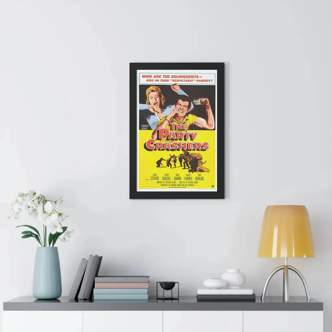 THE PARTY CRASHERS 1958 - Framed Movie Poster - The Sticker Space