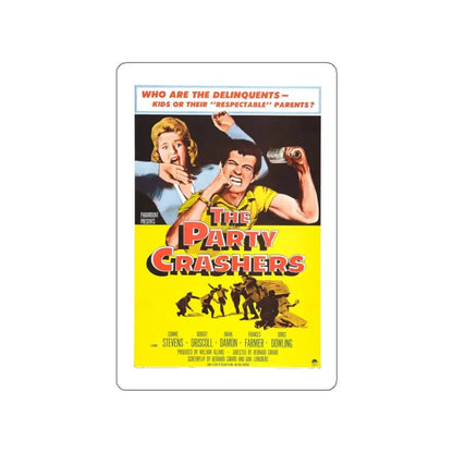 THE PARTY CRASHERS 1958 Movie Poster STICKER Vinyl Die-Cut Decal 4 Inch - The Sticker Space