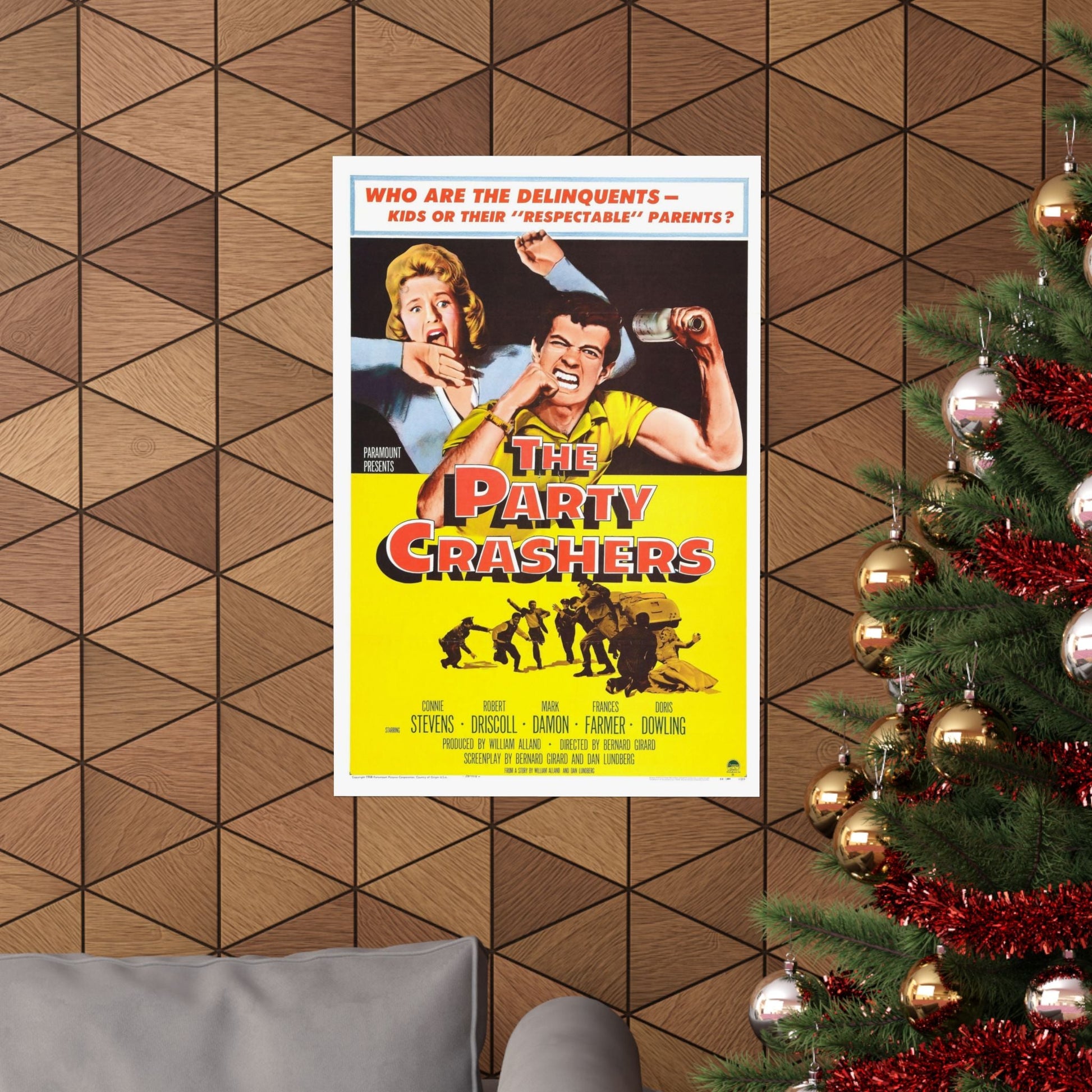 THE PARTY CRASHERS 1958 - Paper Movie Poster-The Sticker Space