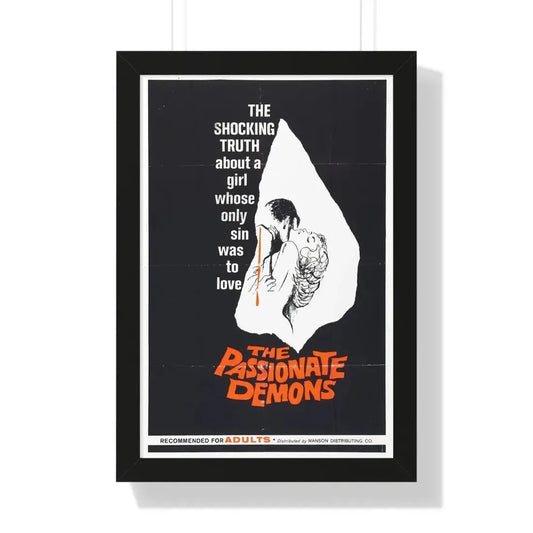 THE PASSIONATE DEMONS 1961 - Framed Movie Poster 16″ x 24″ Black - The Sticker Space