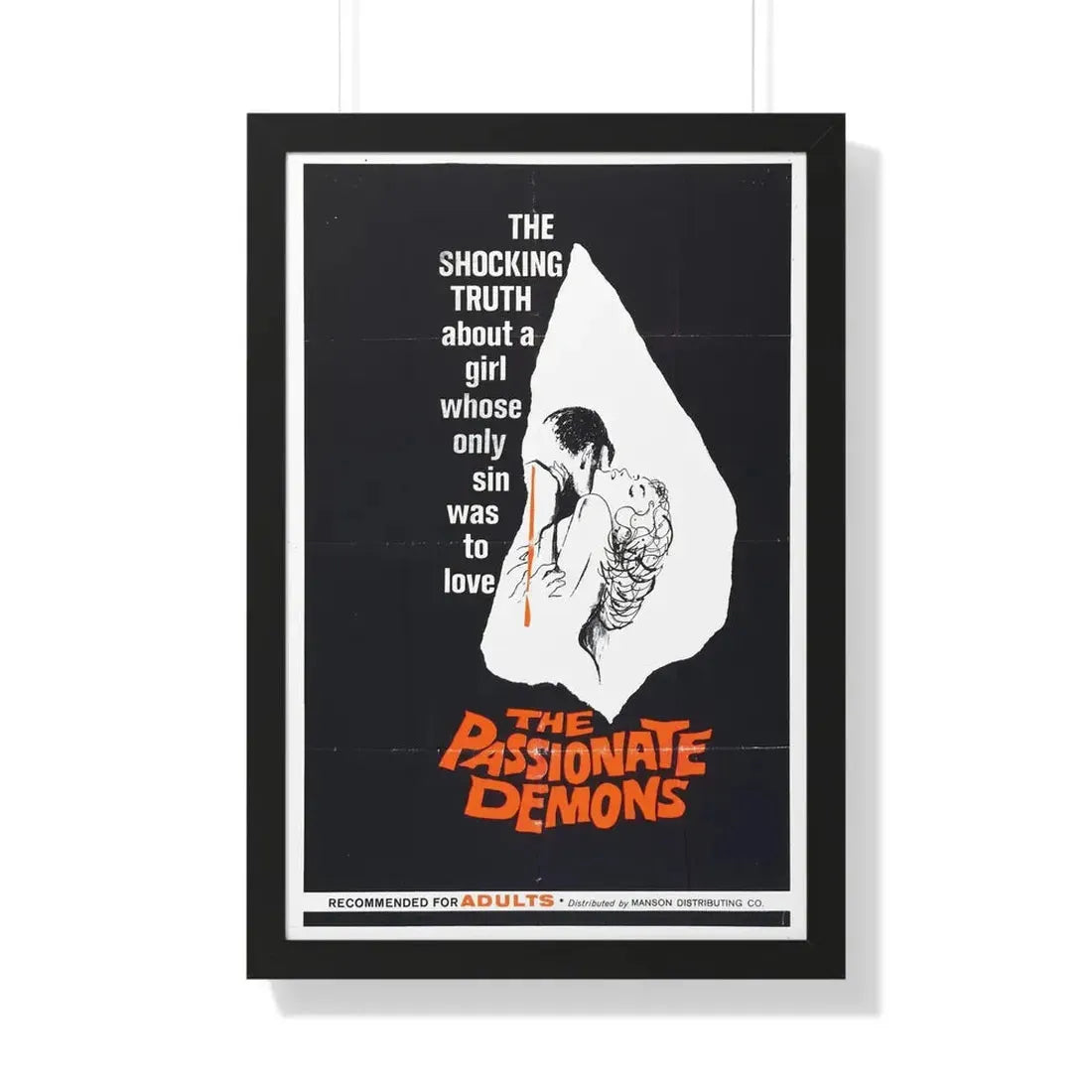 THE PASSIONATE DEMONS 1961 - Framed Movie Poster 20" x 30" Black - The Sticker Space