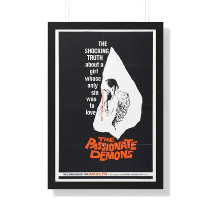 THE PASSIONATE DEMONS 1961 - Framed Movie Poster 20" x 30" Black - The Sticker Space