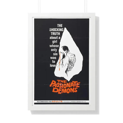 THE PASSIONATE DEMONS 1961 - Framed Movie Poster 20" x 30" White - The Sticker Space