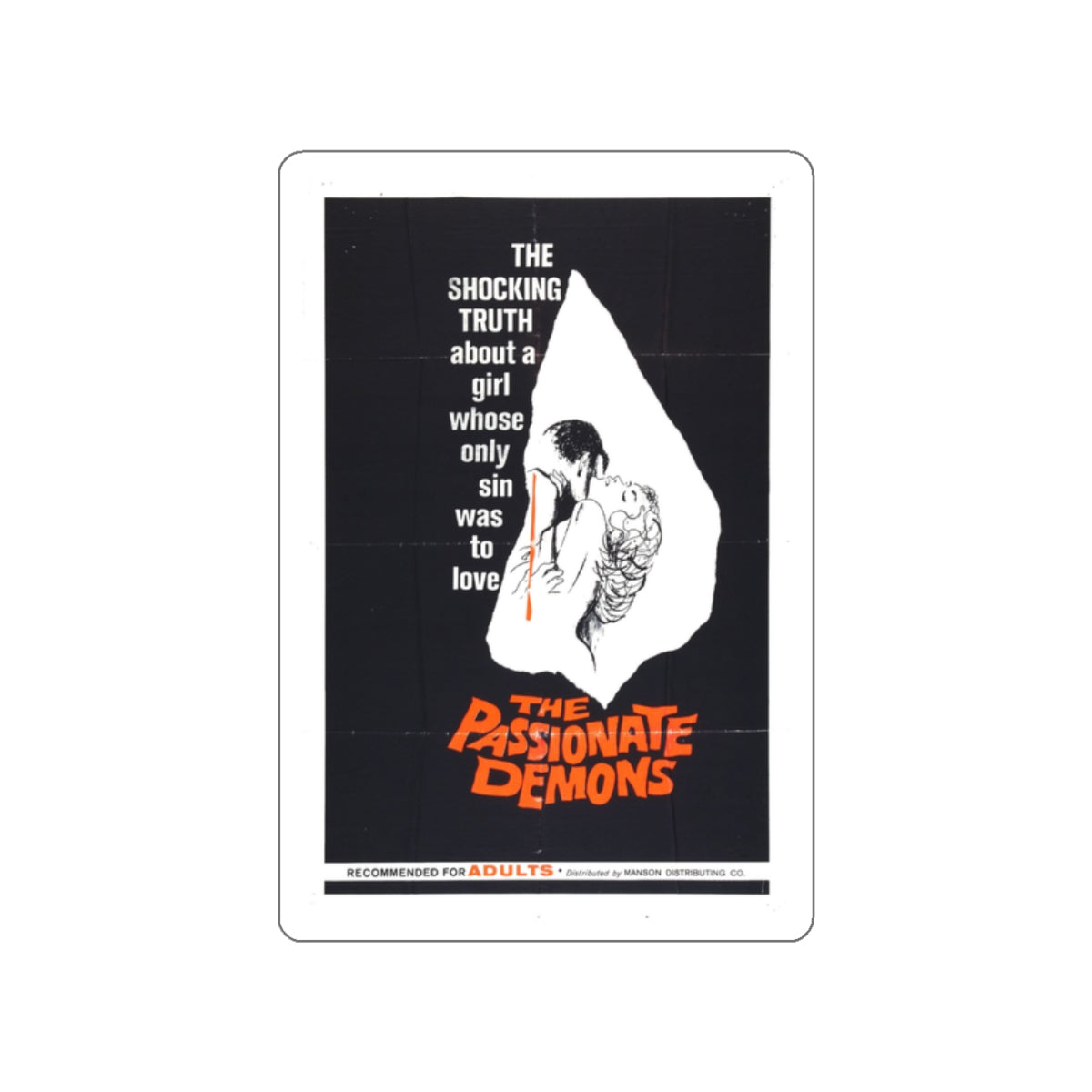 THE PASSIONATE DEMONS 1961 Movie Poster STICKER Vinyl Die-Cut Decal-White-The Sticker Space
