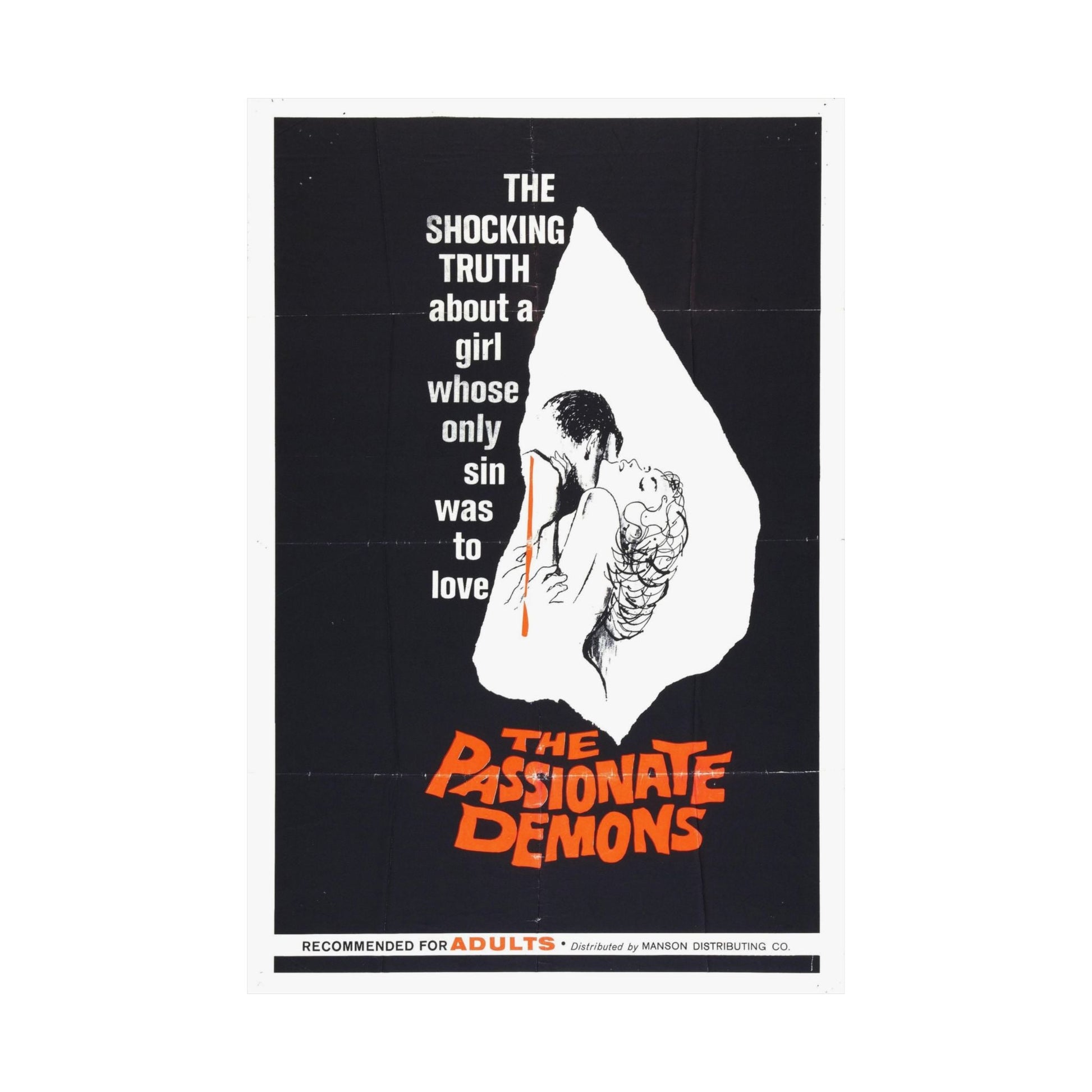 THE PASSIONATE DEMONS 1961 - Paper Movie Poster-The Sticker Space