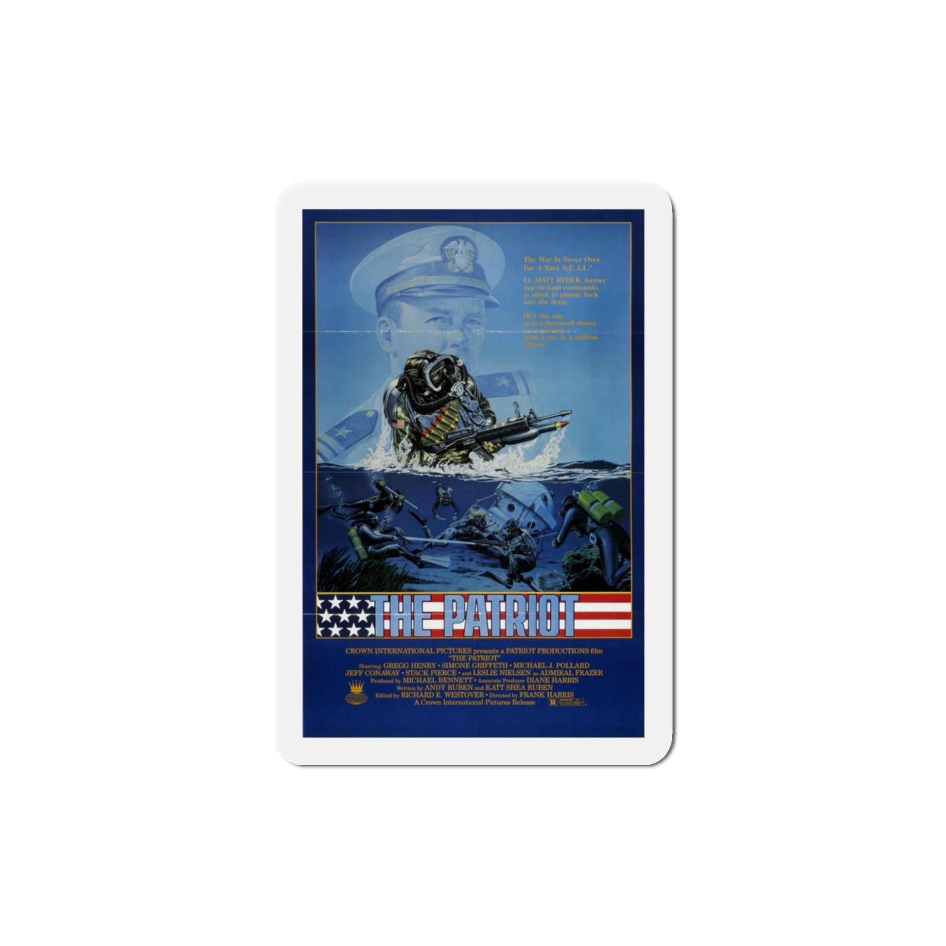 The Patriot 1986 Movie Poster Die-Cut Magnet-3" x 3"-The Sticker Space