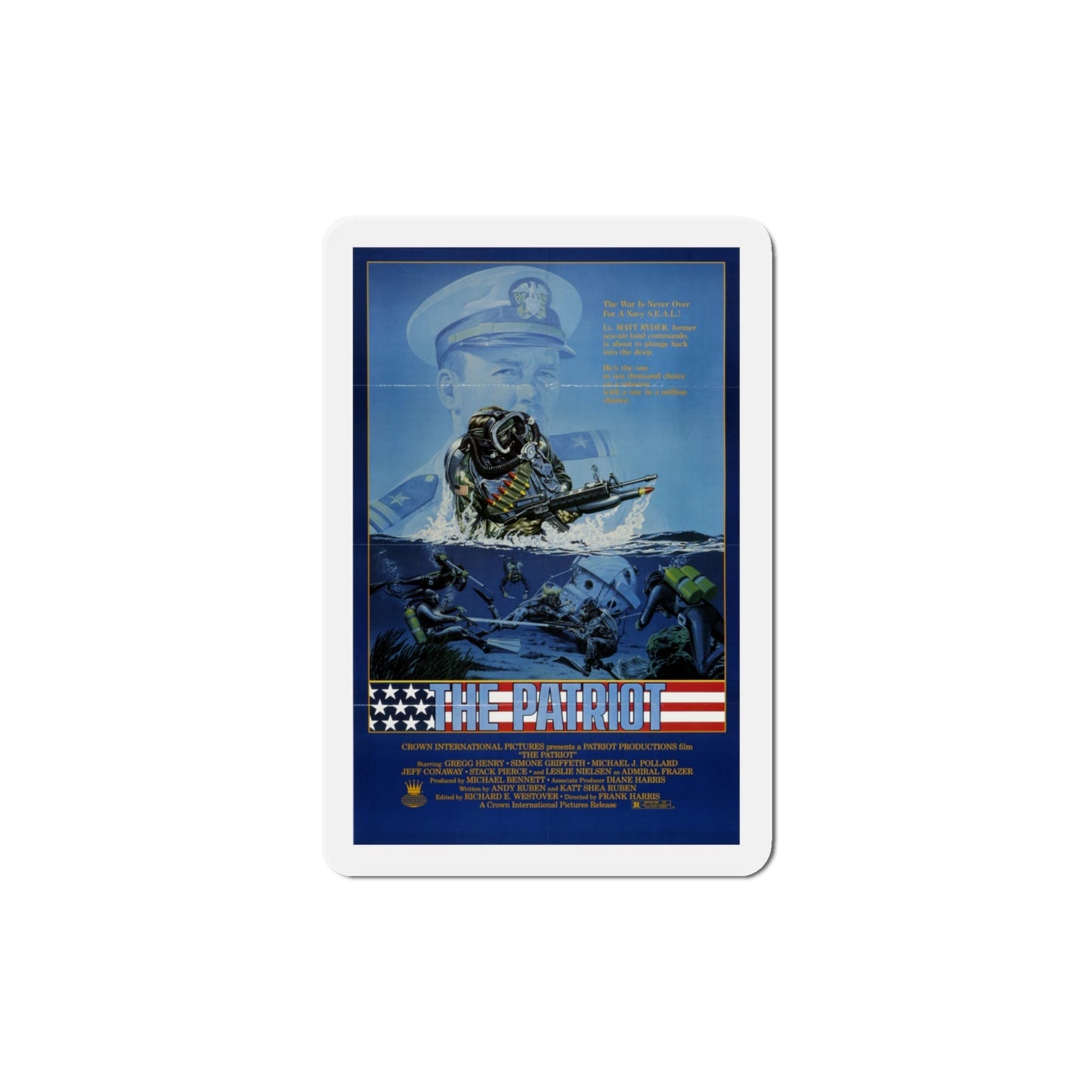 The Patriot 1986 Movie Poster Die-Cut Magnet-4" x 4"-The Sticker Space