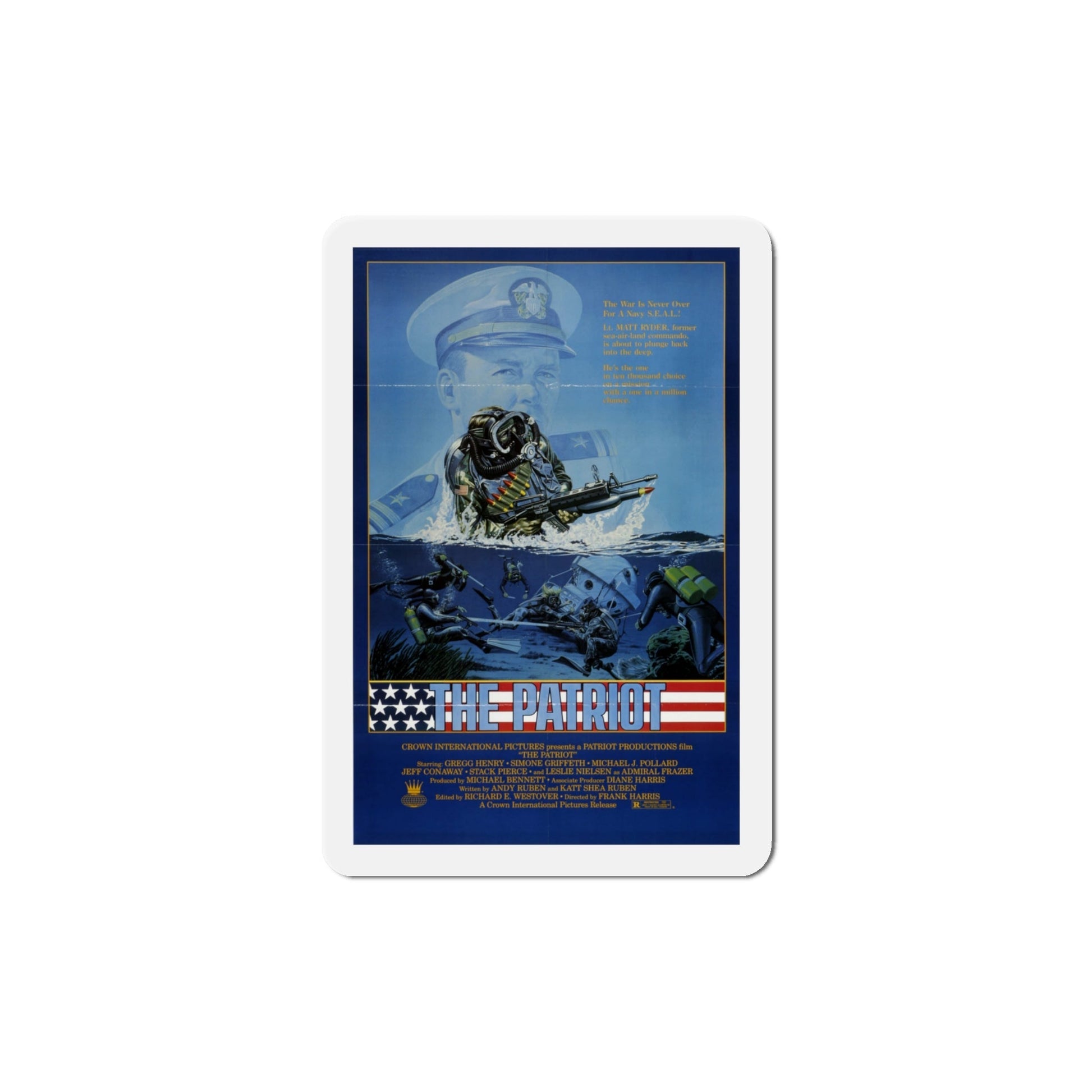 The Patriot 1986 Movie Poster Die-Cut Magnet-4" x 4"-The Sticker Space