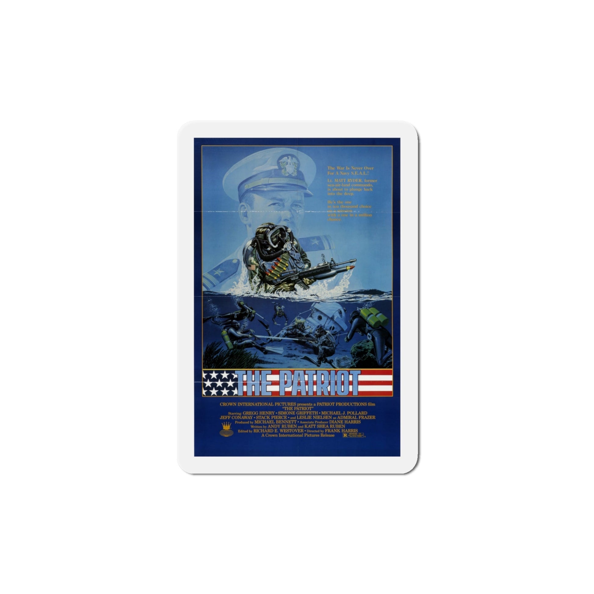 The Patriot 1986 Movie Poster Die-Cut Magnet-5" x 5"-The Sticker Space