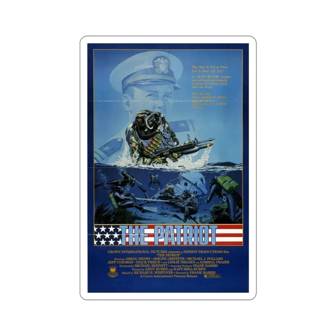 The Patriot 1986 Movie Poster STICKER Vinyl Die-Cut Decal 4 Inch - The Sticker Space