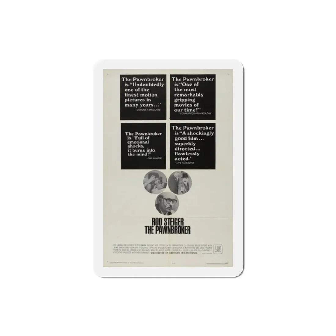 The Pawnbroker 1965 Movie Poster Refrigerator Magnet 2 Inch - The Sticker Space