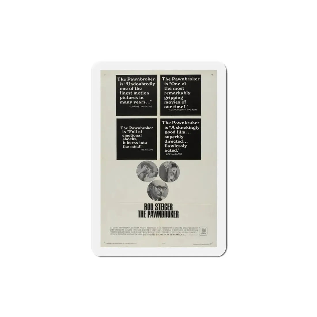 The Pawnbroker 1965 Movie Poster Refrigerator Magnet 3 Inch - The Sticker Space