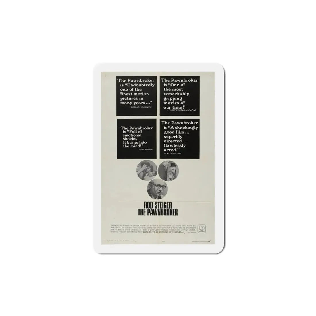 The Pawnbroker 1965 Movie Poster Refrigerator Magnet 4 Inch - The Sticker Space