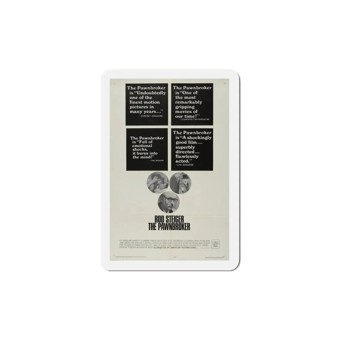 The Pawnbroker 1965 Movie Poster Refrigerator Magnet 5 Inch - The Sticker Space