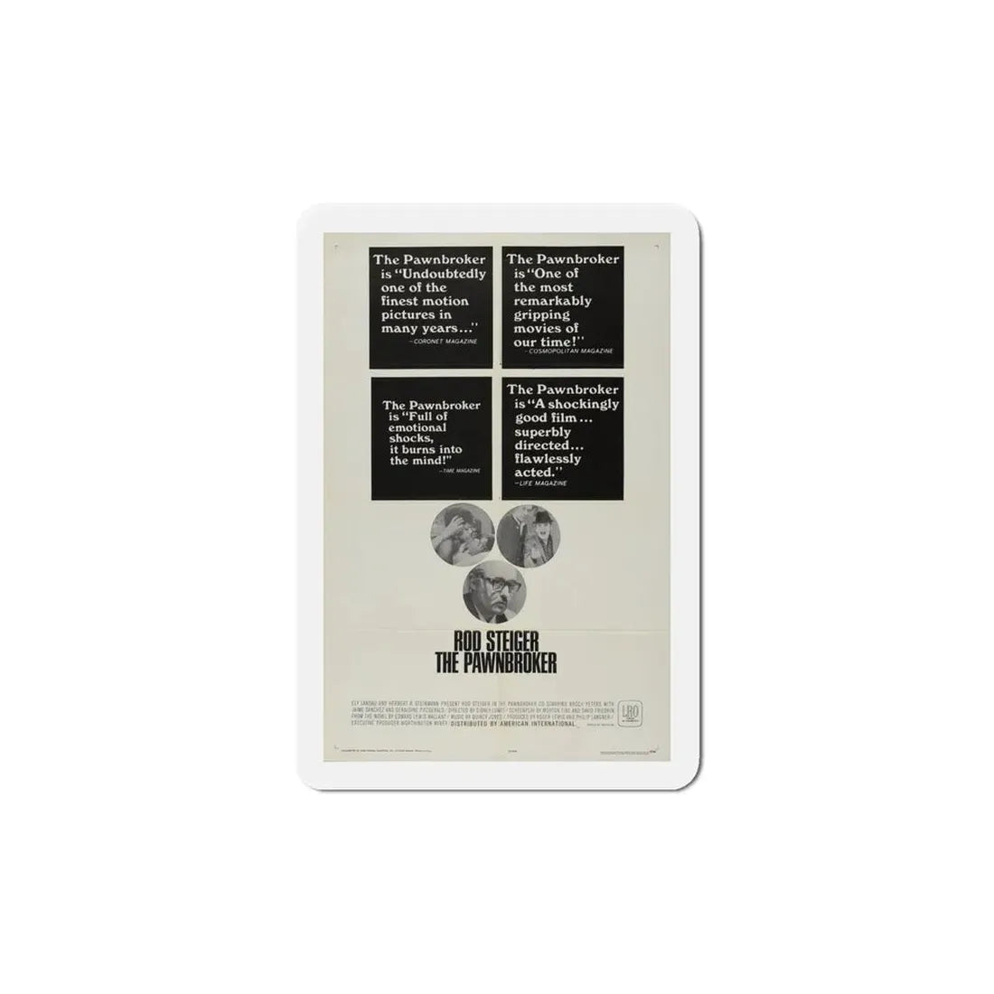 The Pawnbroker 1965 Movie Poster Refrigerator Magnet 6 Inch - The Sticker Space