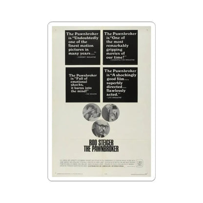 The Pawnbroker 1965 Movie Poster - STICKER Vinyl Kiss-Cut Decal 2 Inch White - The Sticker Space