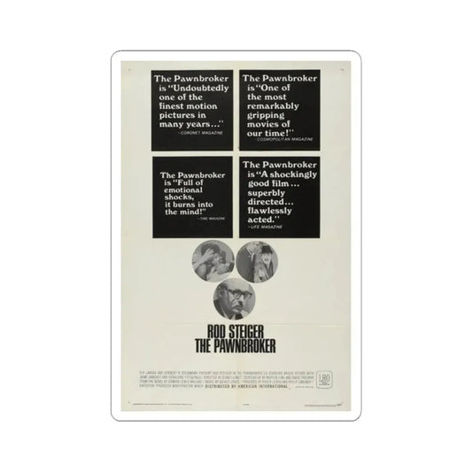 The Pawnbroker 1965 Movie Poster - STICKER Vinyl Kiss-Cut Decal 2 Inch White - The Sticker Space
