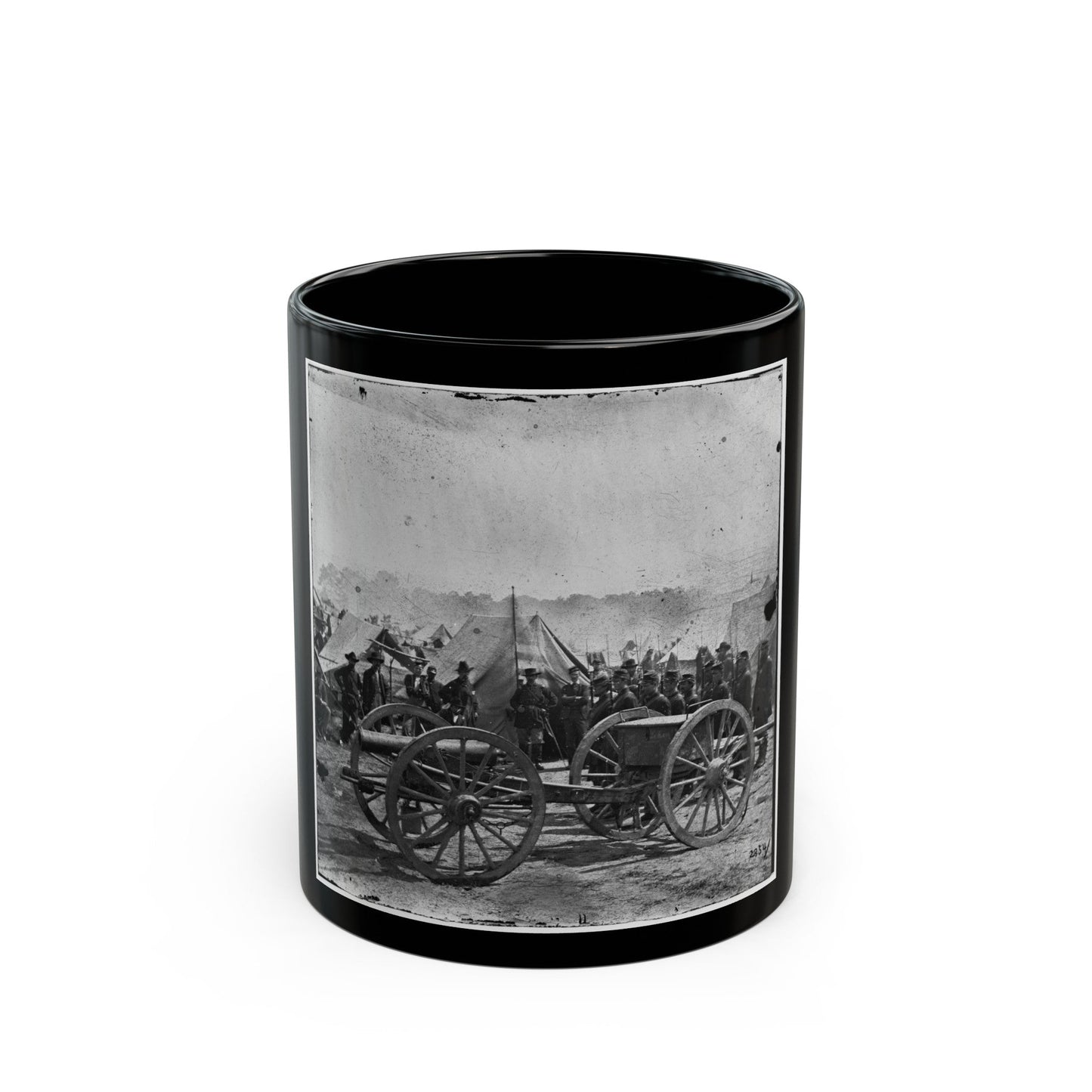 The Peninsula, Va. A 12-Pdr. Howitzer Gun Captured By Butterfield's Brigade Near Hanover Court House, May 27, 1862 (U.S. Civil War) Black Coffee Mug-11oz-The Sticker Space