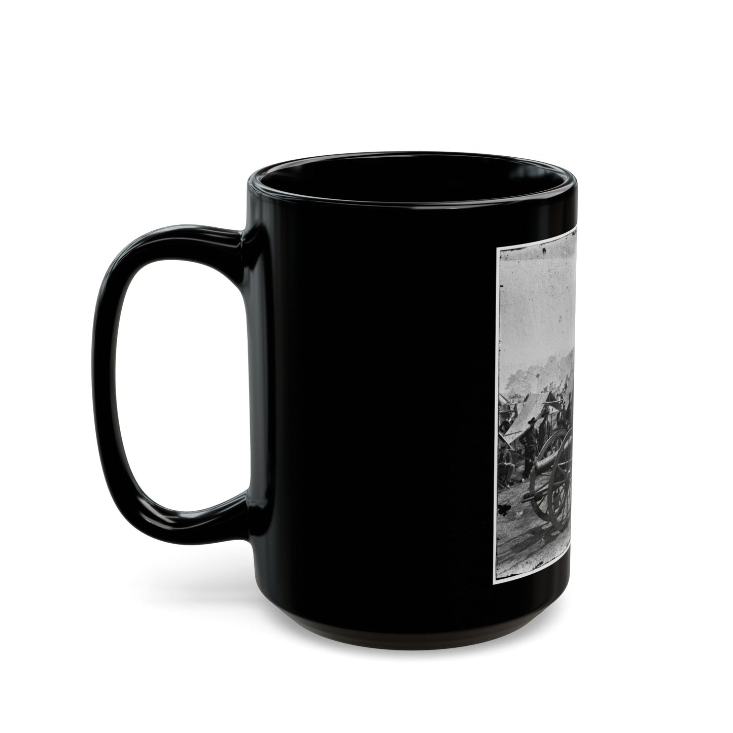 The Peninsula, Va. A 12-Pdr. Howitzer Gun Captured By Butterfield's Brigade Near Hanover Court House, May 27, 1862 (U.S. Civil War) Black Coffee Mug-The Sticker Space