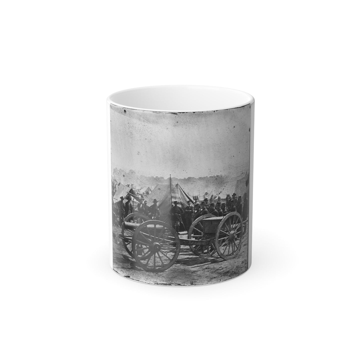 The Peninsula, Va. A 12-Pdr. Howitzer Gun Captured by Butterfield's Brigade Near Hanover Court House, May 27, 1862 (U.S. Civil War) Color Morphing Mug 11oz-11oz-The Sticker Space