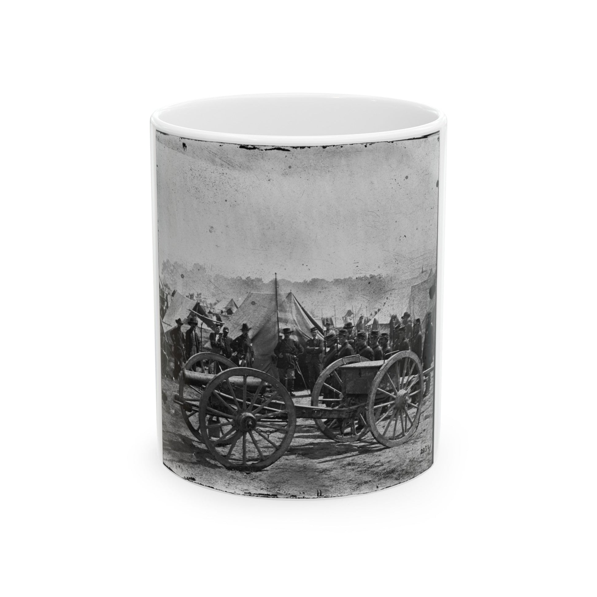 The Peninsula, Va. A 12-Pdr. Howitzer Gun Captured By Butterfield's Brigade Near Hanover Court House, May 27, 1862 (U.S. Civil War) White Coffee Mug-11oz-The Sticker Space