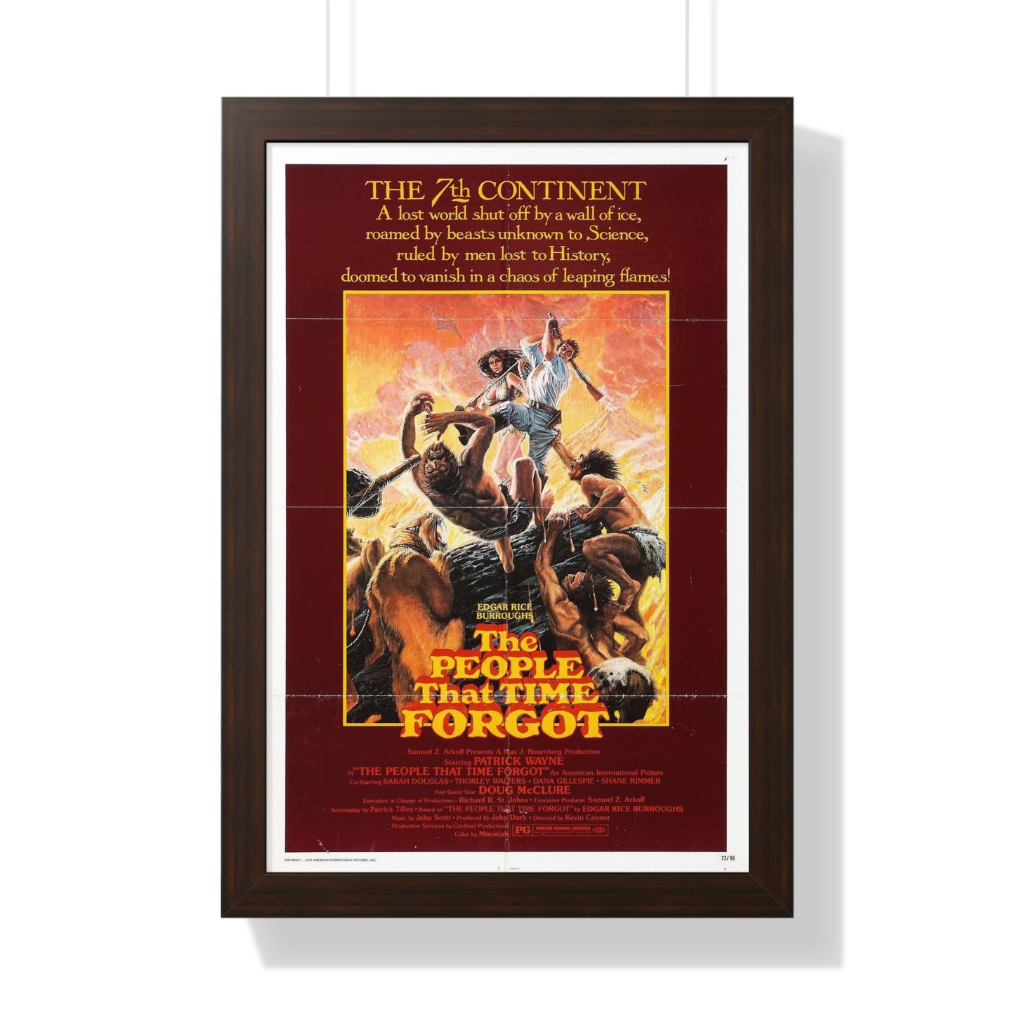 THE PEOPLE THAT TIME FORGOT 1977 - Framed Movie Poster-16″ x 24″-The Sticker Space