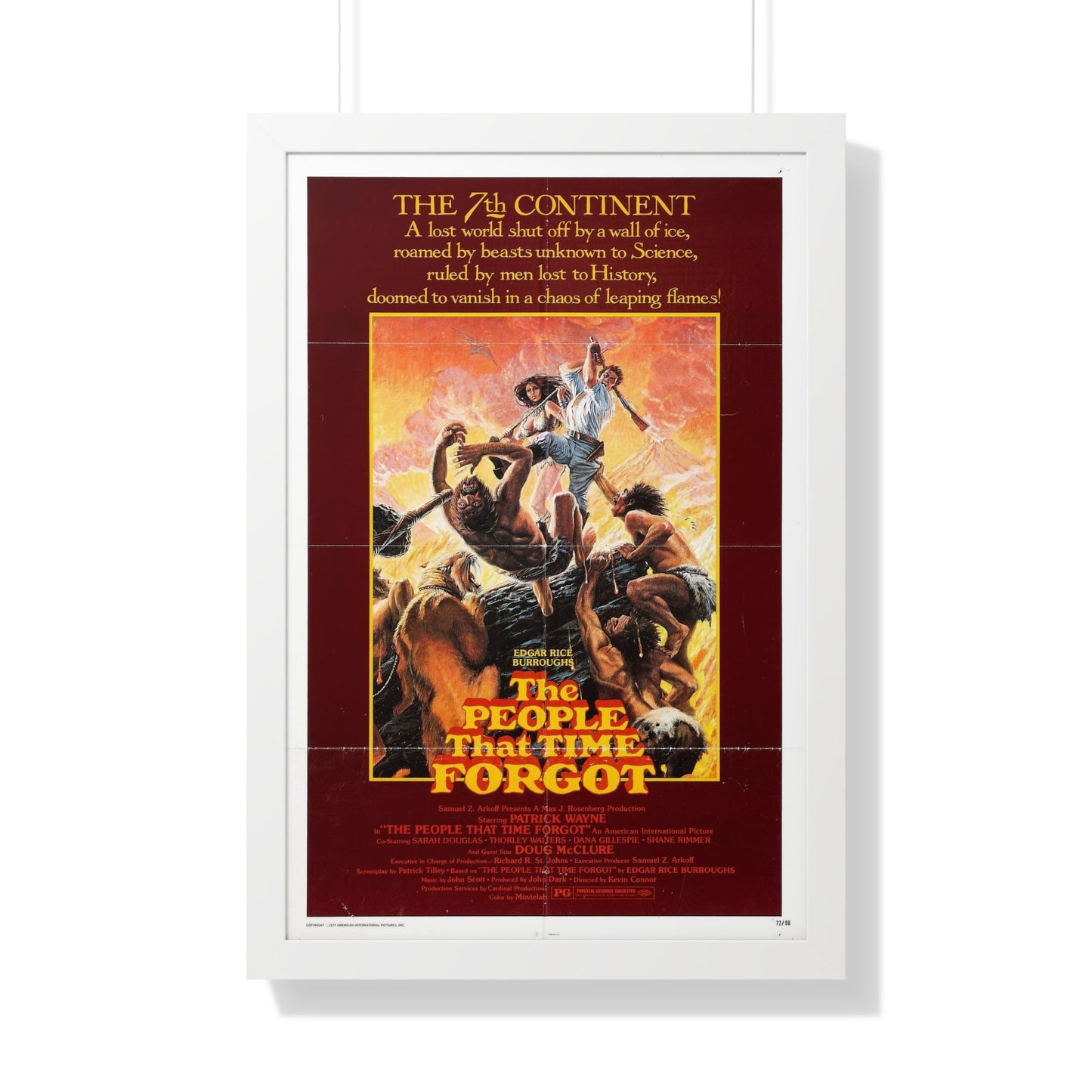 THE PEOPLE THAT TIME FORGOT 1977 - Framed Movie Poster-20" x 30"-The Sticker Space