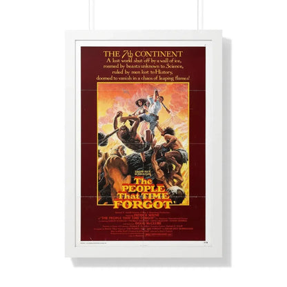 THE PEOPLE THAT TIME FORGOT 1977 - Framed Movie Poster 20" x 30" White - The Sticker Space