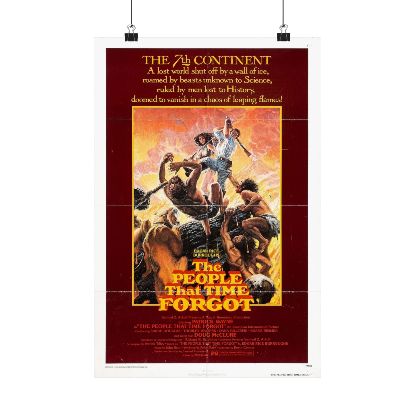 THE PEOPLE THAT TIME FORGOT 1977 - Paper Movie Poster-12″ x 18″-The Sticker Space