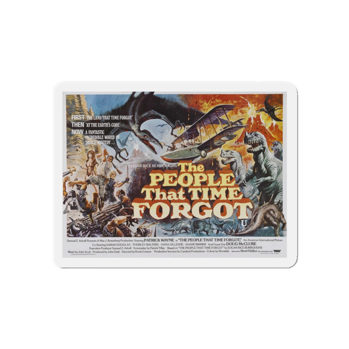 THE PEOPLE THAT TIME FORGOT (2) 1977 Movie Poster - Refrigerator Magnet-3" x 3"-The Sticker Space