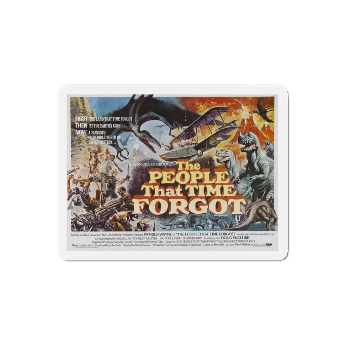 THE PEOPLE THAT TIME FORGOT (2) 1977 Movie Poster - Refrigerator Magnet 6 Inch Die-Cut - The Sticker Space