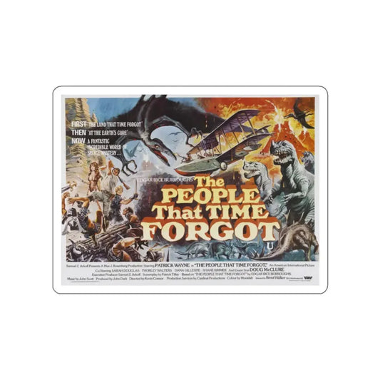 THE PEOPLE THAT TIME FORGOT (2) 1977 Movie Poster STICKER Vinyl Die-Cut Decal 2 Inch - The Sticker Space