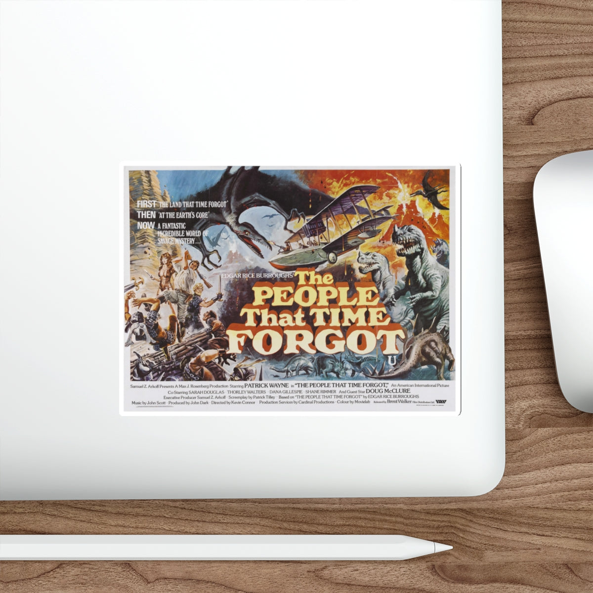THE PEOPLE THAT TIME FORGOT (2) 1977 Movie Poster STICKER Vinyl Die-Cut Decal-The Sticker Space