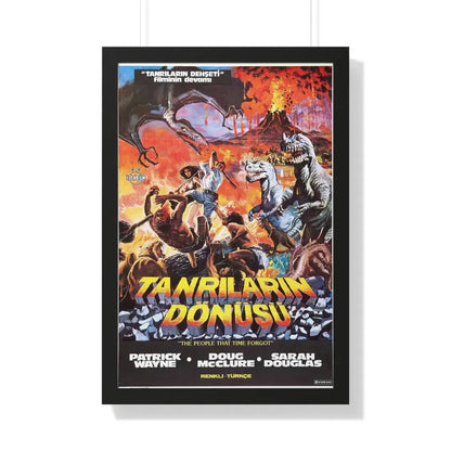 THE PEOPLE THAT TIME FORGOT (TURKEY) 1977 - Framed Movie Poster 20" x 30" Black - The Sticker Space