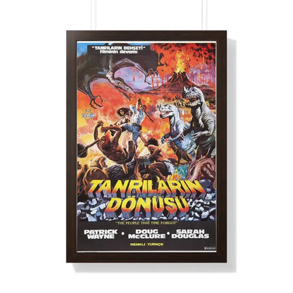 THE PEOPLE THAT TIME FORGOT (TURKEY) 1977 - Framed Movie Poster 20" x 30" Walnut - The Sticker Space